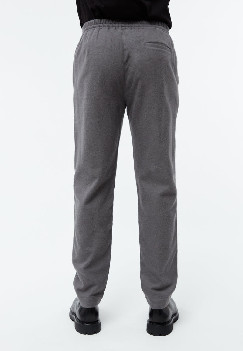 Givn Berlin Flanellhose GBERIC aus Bio-Baumwolle mit Gummibund Trousers Medium Grey