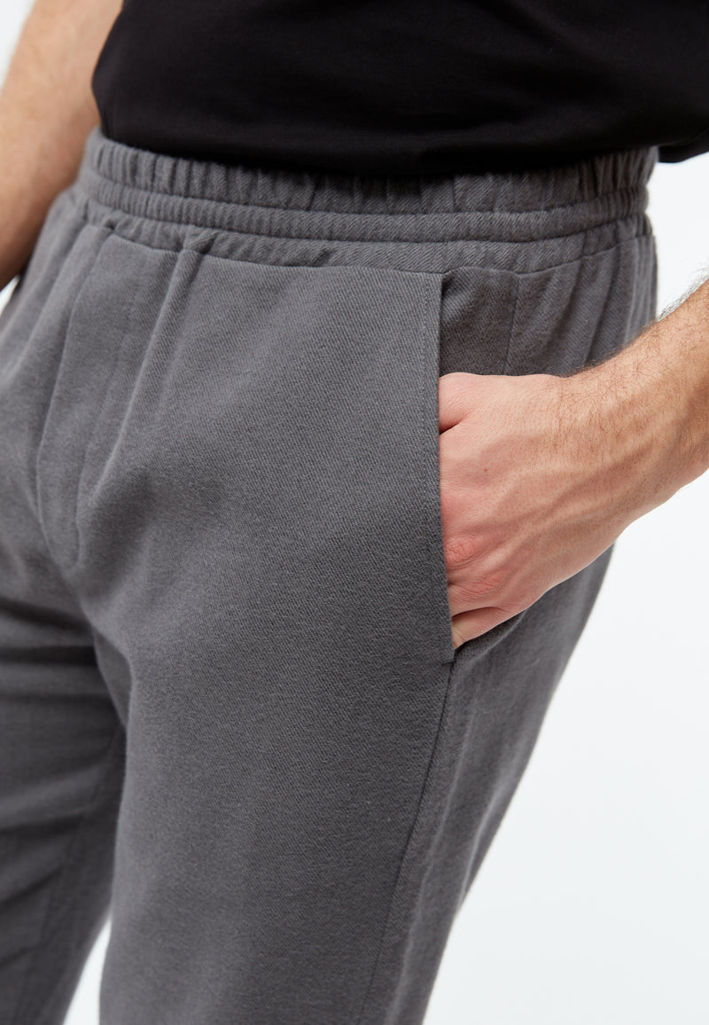 Givn Berlin Flanellhose GBERIC aus Bio-Baumwolle mit Gummibund Trousers Medium Grey