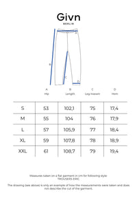 Givn Berlin Flanellhose GBERIC aus Bio-Baumwolle mit Gummibund Trousers Navy Blue