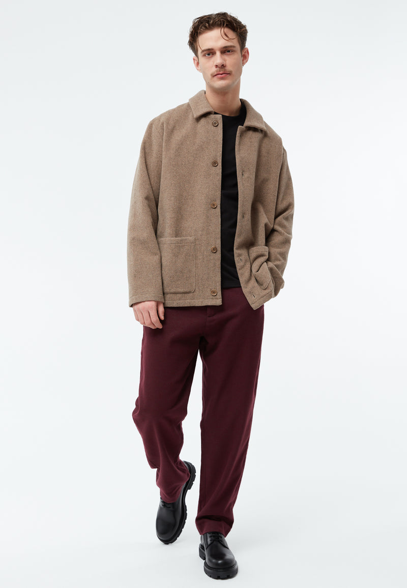 Givn Berlin Flanellhose GBHELGE in lockerer Passform Trousers Burgundy
