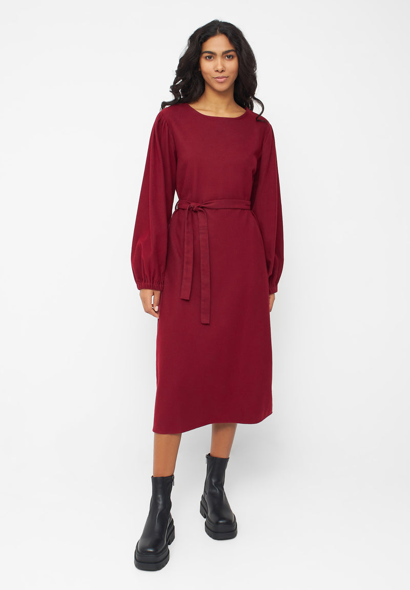 Givn Berlin Flanellkleid ALINE aus Bio-Baumwolle Dress Tibetan Red
