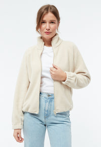 Givn Berlin Fleecejacke GBCONNY aus recyceltem Polyester Jacket Off White