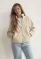 Givn Berlin Fleecejacke GBCONNY aus recyceltem Polyester Jacket Off White