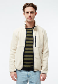 Givn Berlin Fleecejacke GBSPENCER aus recyceltem Polyester Jacket Off White