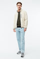 Givn Berlin Fleecejacke GBSPENCER aus recyceltem Polyester Jacket Off White
