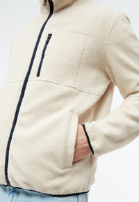 Givn Berlin Fleecejacke GBSPENCER aus recyceltem Polyester Jacket Off White
