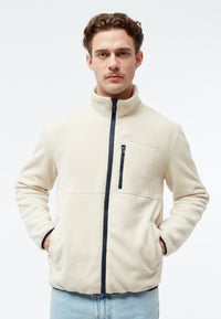 Givn Berlin Fleecejacke GBSPENCER aus recyceltem Polyester Jacket Off White