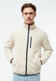 Givn Berlin Fleecejacke GBSPENCER aus recyceltem Polyester Jacket Off White