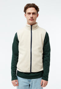 Givn Berlin Fleeceweste GBSIMON aus recyceltem Polyester Jacket Off White