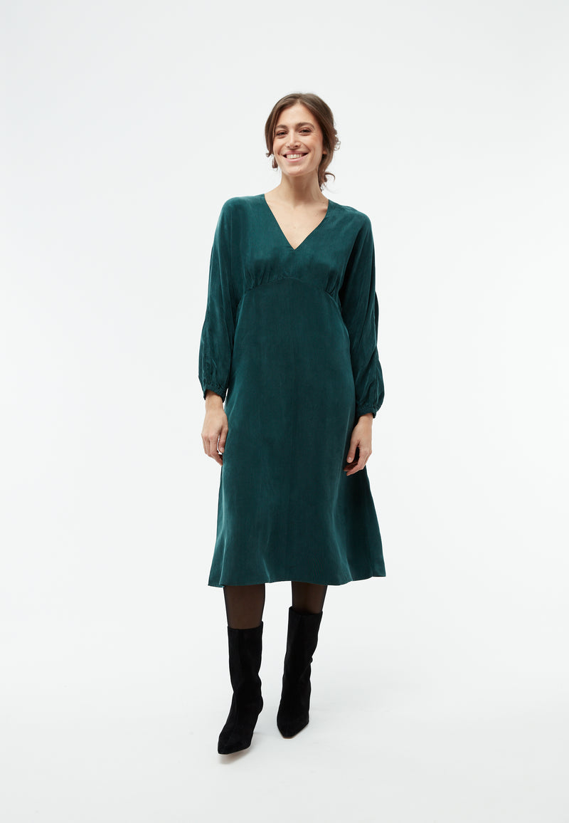 Dark teal midi dress hotsell