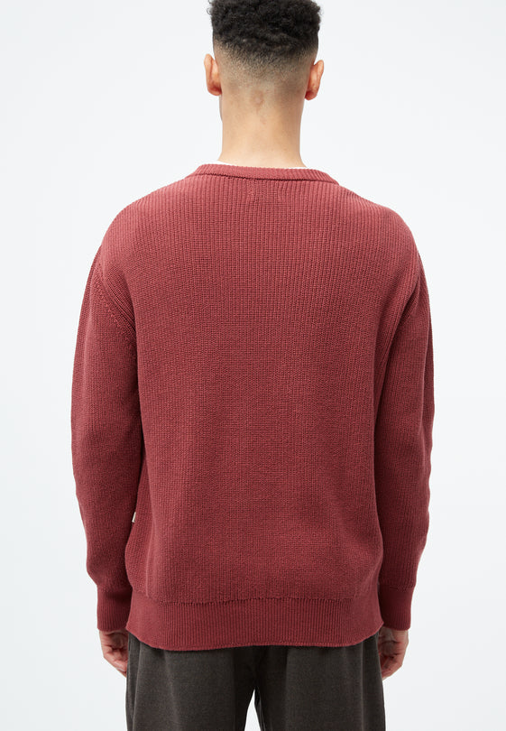 Givn Berlin Strickpullover GBBRENDAN loose Fit aus Bio-Baumwolle Sweater Cranberry