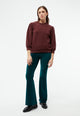 Givn Berlin Sweater GBCLOUDY aus recycelter Baumwolle mit Puffärmeln Sweater Aubergine