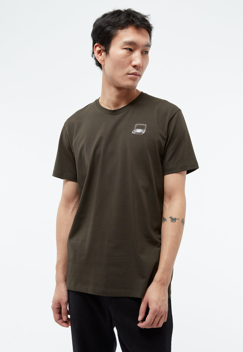 Givn Berlin GBColby (Recordplayer) T-Shirt Dark Olive