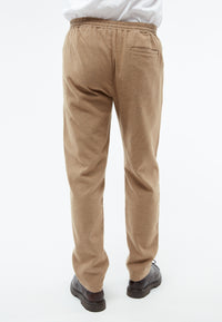 Givn Berlin Flanellhose GBERIC aus Bio-Baumwolle mit Gummibund Trousers Beige / Grey (Melange)