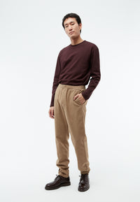 Givn Berlin Flanellhose GBERIC aus Bio-Baumwolle mit Gummibund Trousers Beige / Grey (Melange)