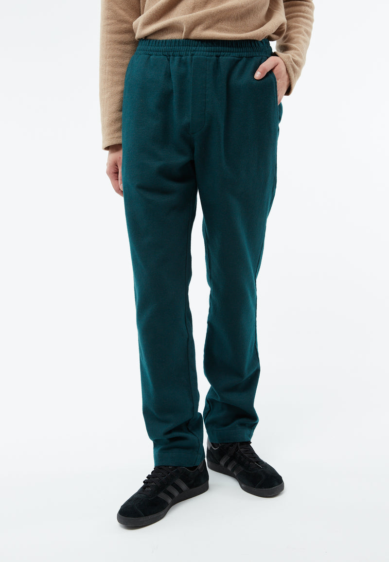 Givn Berlin Flanellhose GBERIC aus Bio-Baumwolle mit Gummibund Trousers Dark Teal