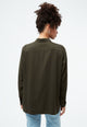 Givn Berlin Bluse GBIVA aus LENZING™ ECOVERO™ mit Stehkragen Blouse Dark Olive