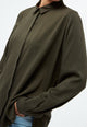 Givn Berlin Bluse GBIVA aus LENZING™ ECOVERO™ mit Stehkragen Blouse Dark Olive