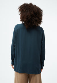 Givn Berlin Bluse GBIVA aus LENZING™ ECOVERO™ mit Stehkragen Blouse Midnight Blue