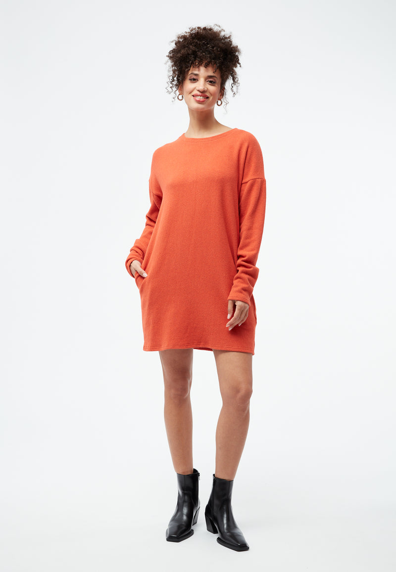 Givn Berlin Kleid GBJOSEFFA relaxed Fit aus recycelter Baumwolle Dress Dark Orange