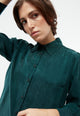 Givn Berlin Bluse GBKASIA aus Cupro (Bemberg™) mit Puffärmeln Blouse Dark Teal