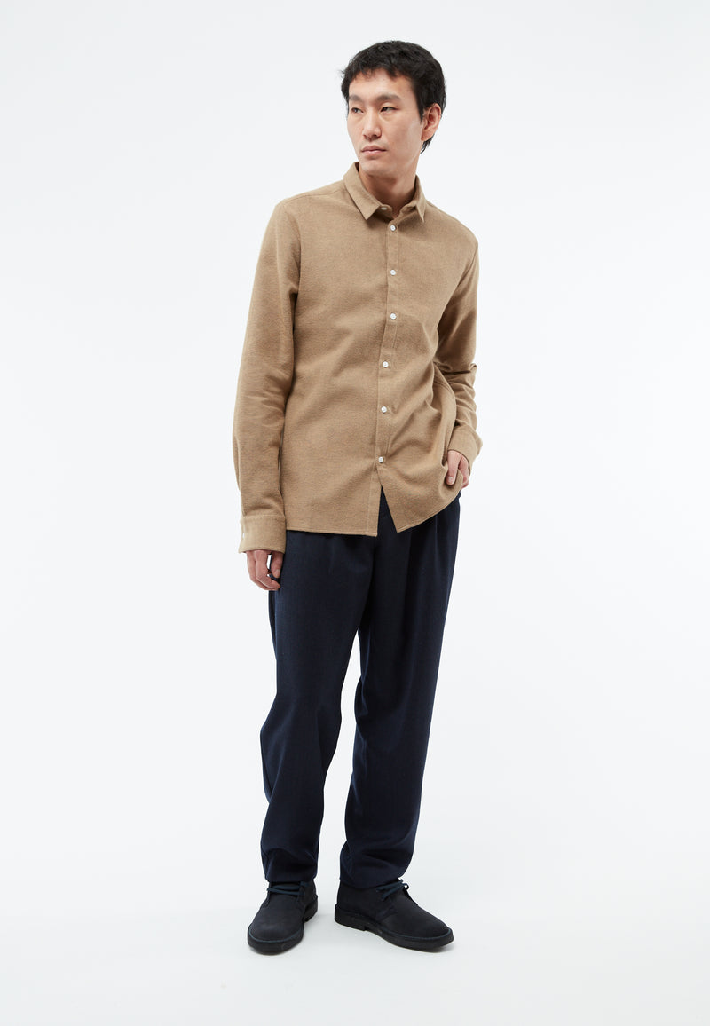 Givn Berlin GBKent Buttoned Shirt Beige / Grey (Melange)