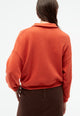 Givn Berlin Sweater GBRESA aus recycelter Baumwolle mit Kragen Sweater Dark Orange