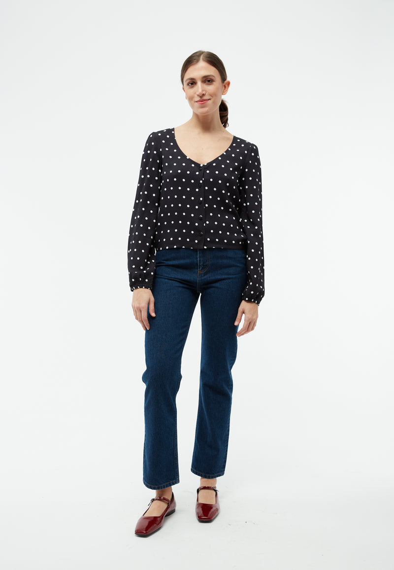 Givn Berlin GBTiara Blouse Black / White (Polkadots)