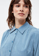 Givn Berlin Geraffte Bluse GBKASIA aus TENCEL™ mit Peach-Effekt Blouse Cloudy Blue (Tencel)