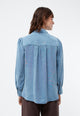 Givn Berlin Geraffte Bluse GBKASIA aus TENCEL™ mit Peach-Effekt Blouse Cloudy Blue (Tencel)