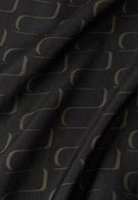 Givn Berlin Geraffte Bluse GBKASIA aus TENCEL™ mit Peach-Effekt Blouse Black / Dark Khaki (Waves)