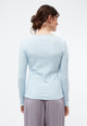 Givn Berlin Geripptes Longsleeve GBPATTY slim Fit aus Bio-Baumwolle Longsleeve Ice Blue (Rib)