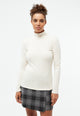 Givn Berlin Geripptes Longsleeve GBVIDA aus Bio-Baumwolle mit Rollkragen Longsleeve Off White