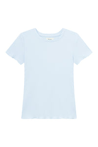 Givn Berlin Geripptes T-Shirt GBPIXIE slim Fit aus Bio-Baumwolle T-Shirt Ice Blue (Rib)