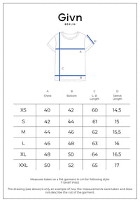 Givn Berlin Geripptes T-Shirt GBPIXIE slim Fit aus Bio-Baumwolle T-Shirt Ice Blue (Rib)