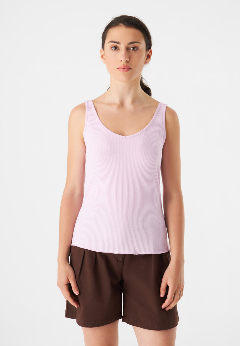 Givn Berlin Geripptes Top GBVICTORIA  aus Bio-Baumwolle Top Light Pink (Rib)