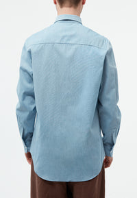 Givn Berlin Hemd GBBENNET aus Bio-Baumwolle mit Brusttasche Buttoned Shirt Gentle Blue (Melange)