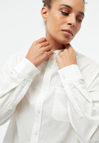 Givn Berlin Hemd GBBENNET aus Bio-Baumwolle mit Brusttasche Buttoned Shirt White (Structure)