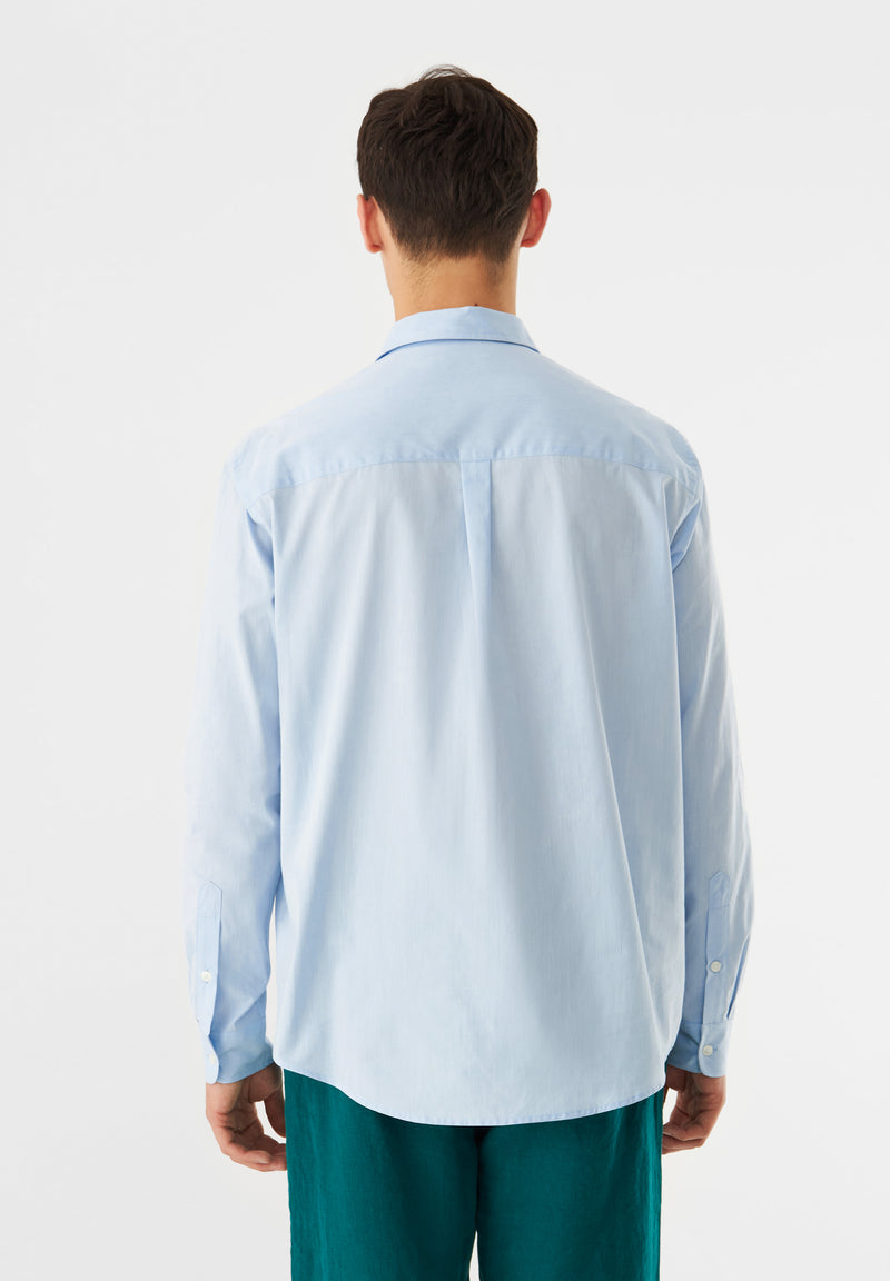 Givn Berlin Hemd GBFRANCIS aus Bio-Baumwolle mit klassichem Umlegekragen Buttoned Shirt Ice Blue (Melange)