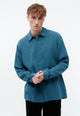 Givn Berlin Hemd GBHOLGER oversize aus Bio-Baumwoll Musselin Buttoned Shirt Basalt (Musselin)