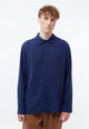Givn Berlin Hemd GBHOLGER oversize aus Bio-Baumwoll Musselin Buttoned Shirt Nightshade Blue (Musselin)