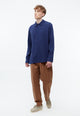 Givn Berlin Hemd GBHOLGER oversize aus Bio-Baumwoll Musselin Buttoned Shirt Nightshade Blue (Musselin)