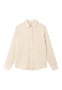 Givn Berlin Hemd GBKAMIL aus Leinen mit klassichem Umlegekragen Buttoned Shirt Beige (Linen)