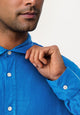 Givn Berlin Hemd GBKAMIL aus Leinen mit klassichem Umlegekragen Buttoned Shirt French Blue (Linen)
