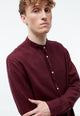 Givn Berlin Hemd GBWES regular aus Leinen mit Stehkragen Buttoned Shirt Burgundy (Linen)