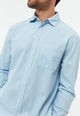 Givn Berlin Hemd GBYUVAL aus Bio-Baumwoll Seersucker Buttoned Shirt Ice Water Blue (Structure)