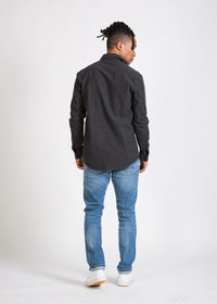 Givn Berlin Hemd KENT aus Baumwolle Buttoned Shirt Black Faded