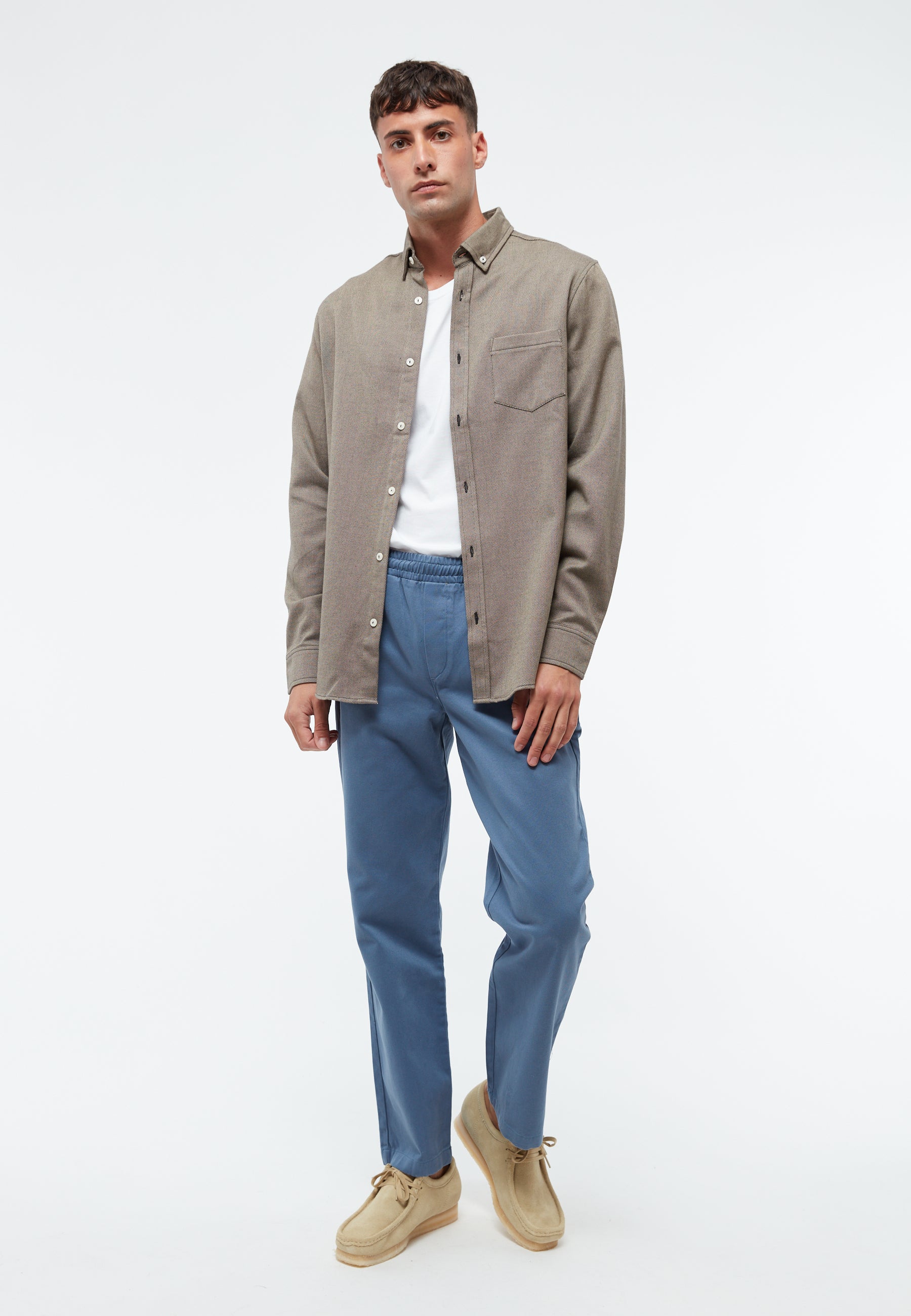 Givn Berlin Hemd MARLON aus Bio-Baumwolle Buttoned Shirt Camel