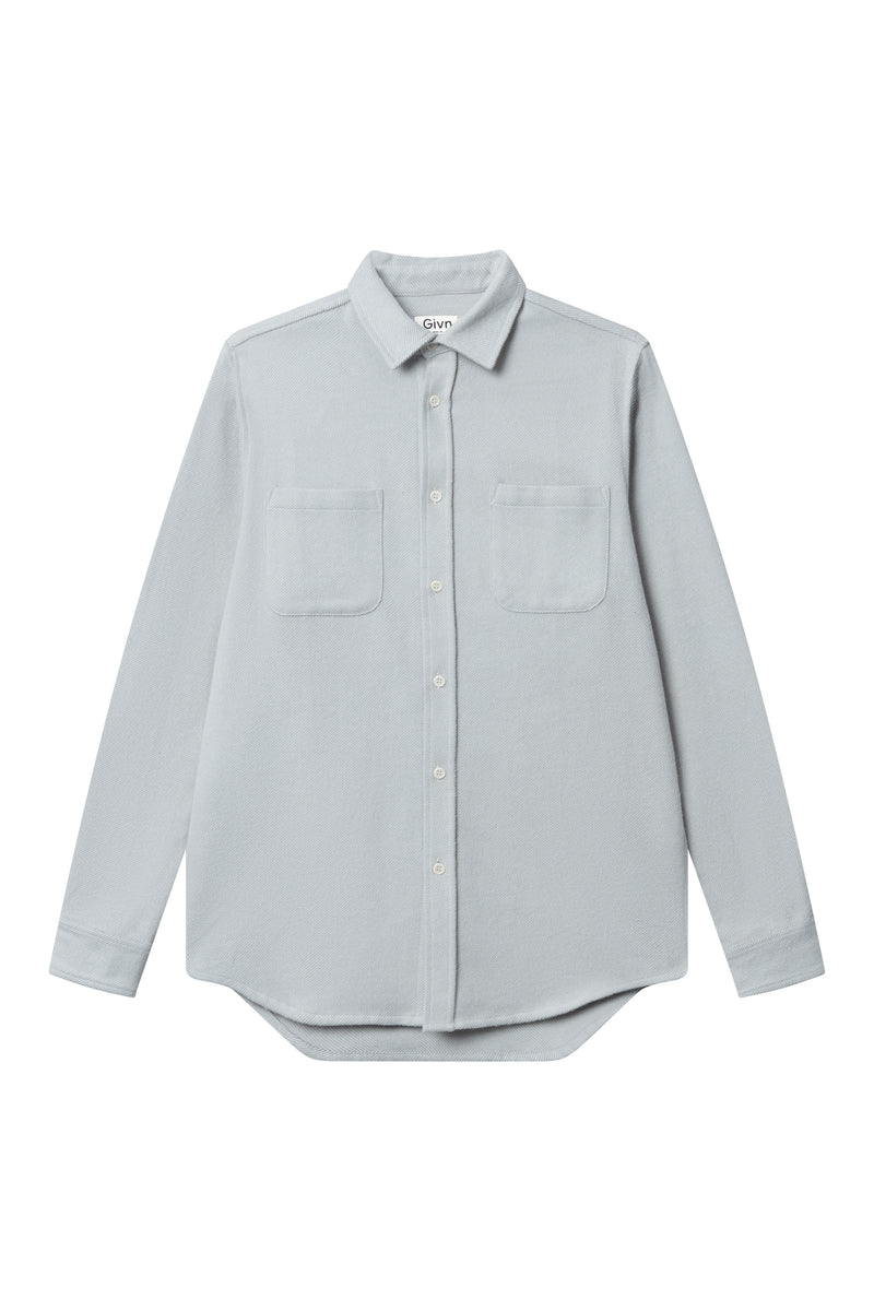 Givn Berlin Hemd OLIVER aus Bio-Baumwolle Buttoned Shirt Light Grey