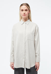 Givn Berlin Hemdbluse GBELIDA in langer Passform Blouse Beige